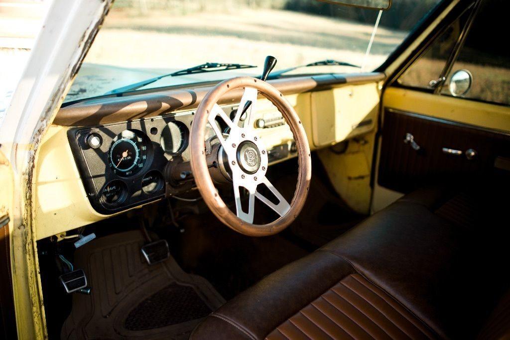 Yellow custom 1969 Chevrolet C10