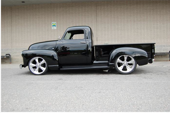 Lowered 1949 Chevrolet Pickup on air