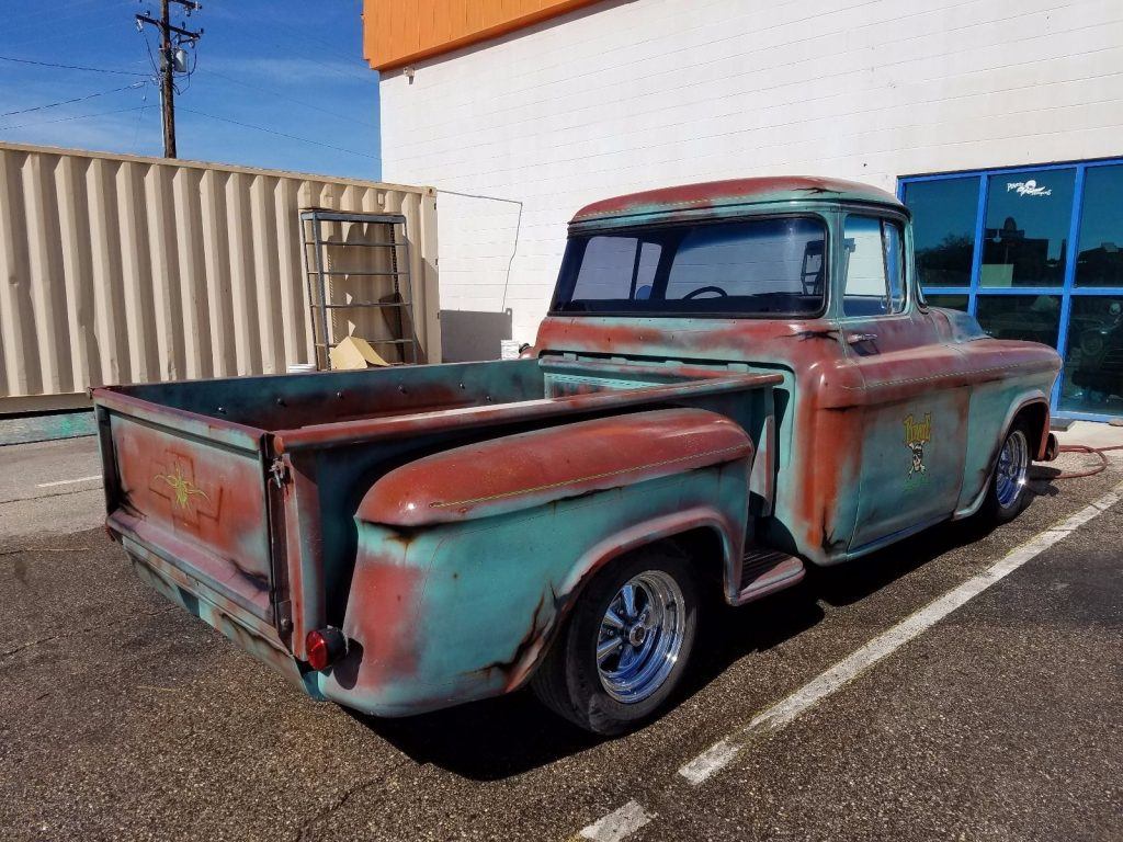 clearcoated patina truck