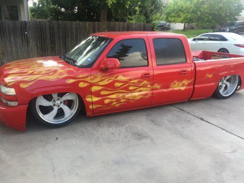 bagged and shaved 2002 Chevrolet Silverado 1500 pickup custom for sale