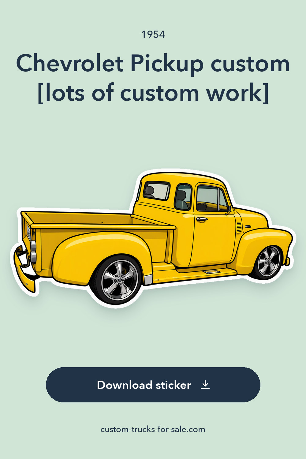1954 Chevrolet Pickup custom [lots of custom work] sticker preview
