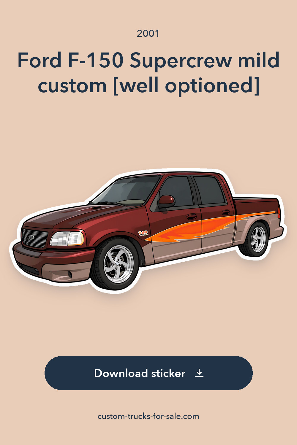 2001 Ford F-150 Supercrew mild custom [well optioned] sticker preview