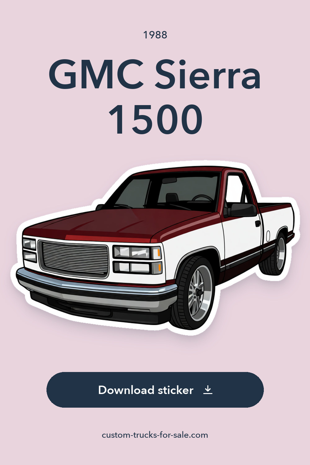 1988 GMC Sierra 1500 sticker preview