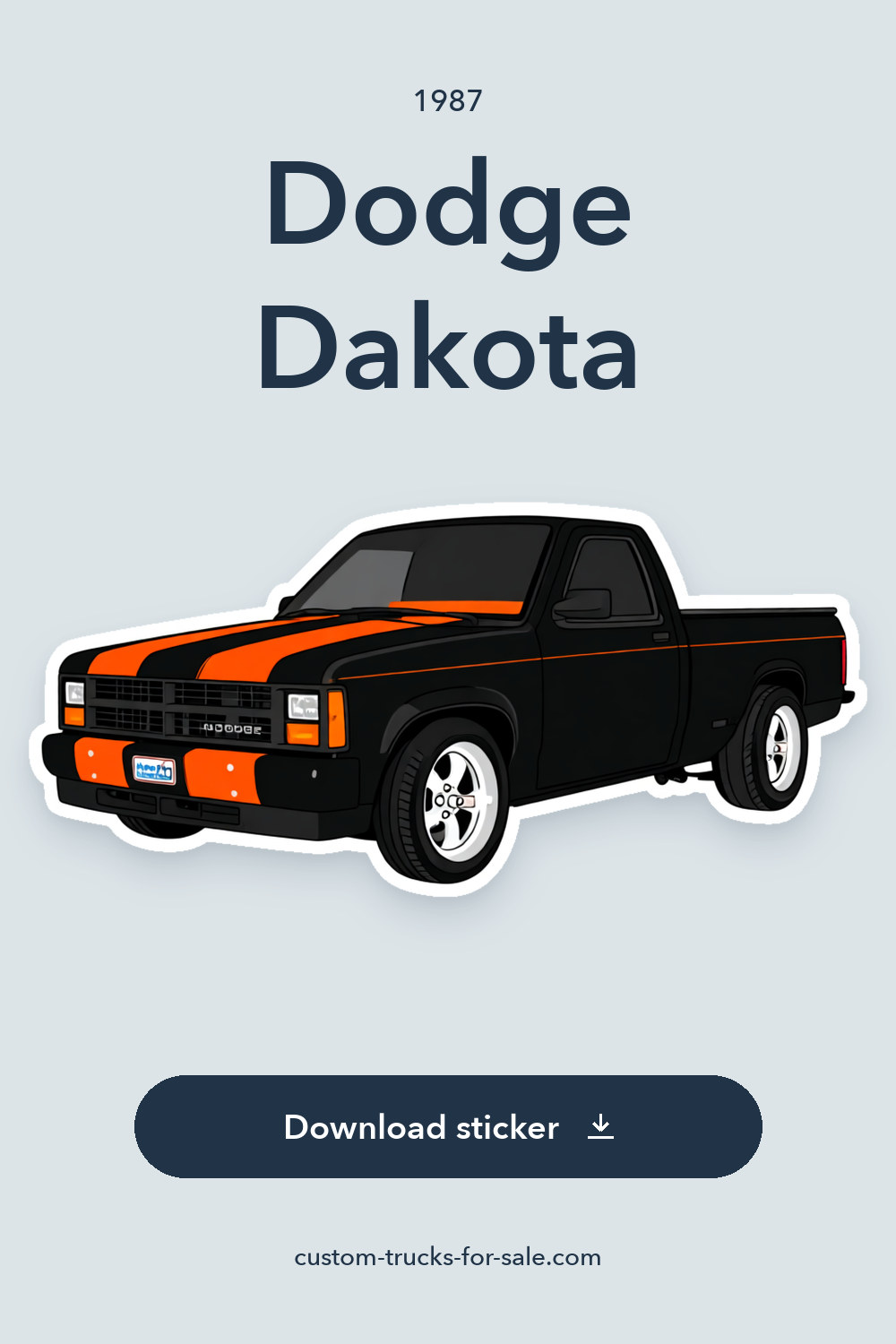 1987 Dodge Dakota sticker preview