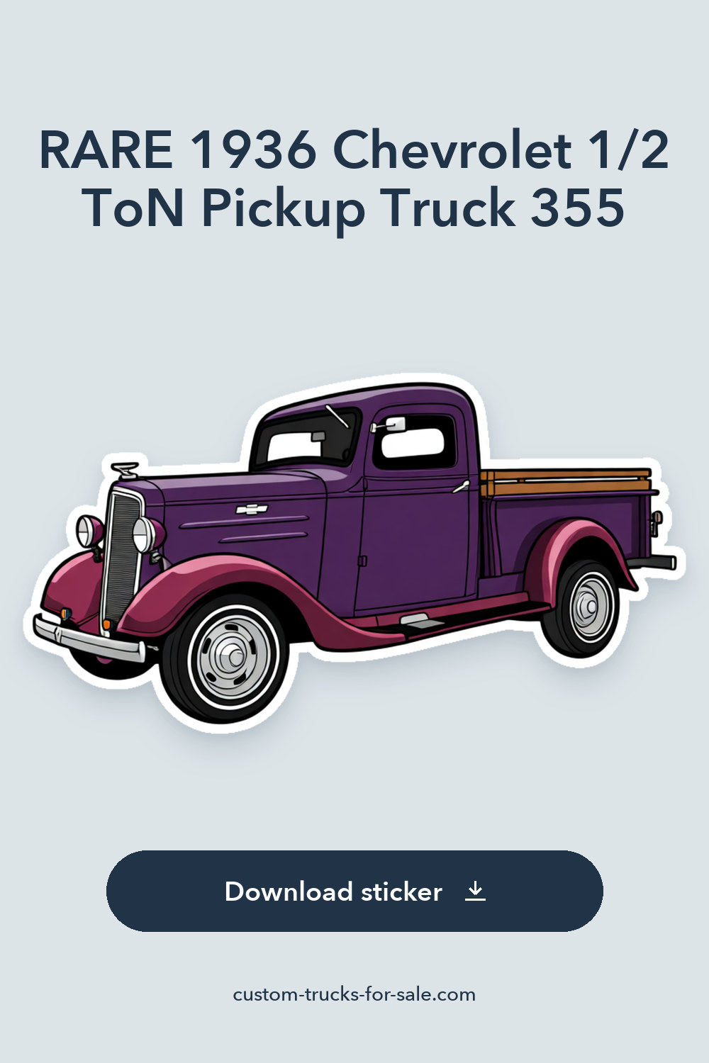 RARE 1936 Chevrolet 1/2 ToN Pickup Truck 355 V8 AUTO Signed BY DALE Earnhardt AnD Others sticker preview